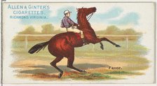 Favor, from The World's Racers series (N32) for Allen & Ginter Cigarettes, 1888. Creator: Allen & Ginter.