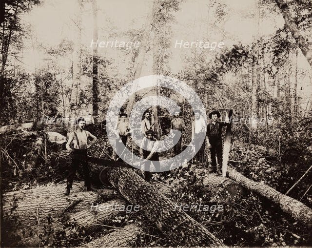 Lumbering Days in Ludington, Michigan, 1890. Creator: H. J. Hansen.