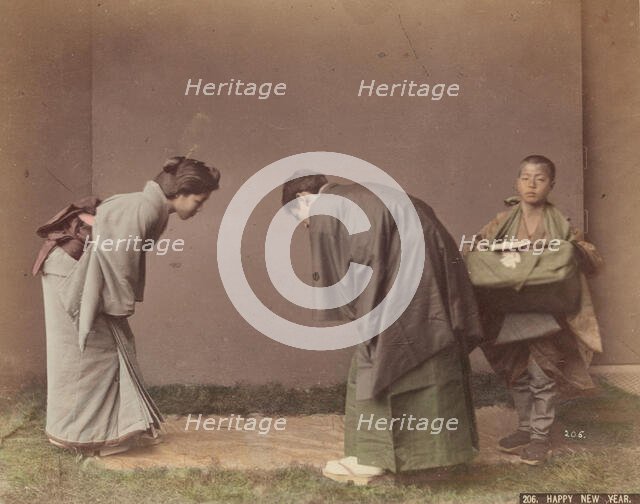 New Year's Rituals, c1885. Creator: Unknown.