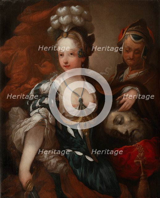 Judith with the Head of Holofernes, Mid of the 18th cen.. Artist: Grimou, Alexis (1678-1733)