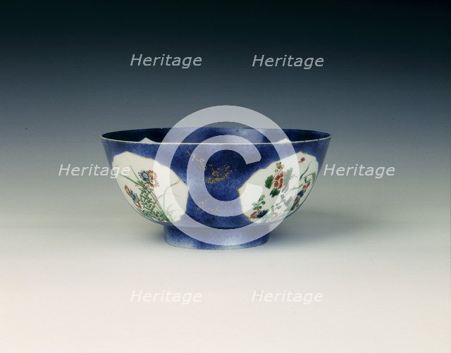 Souffle blue gilt ground bowl, Qing dynasty, China, after 1683. Artist: Unknown