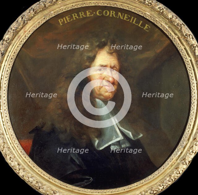 Portrait of Pierre Corneille (1606-1684), c. 1680. Creator: Sicre, François (1640-1705).