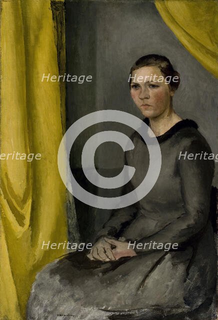 Woman Sitting (the Artist's Wife), 1918-1919. Creator: William Lonnberg.