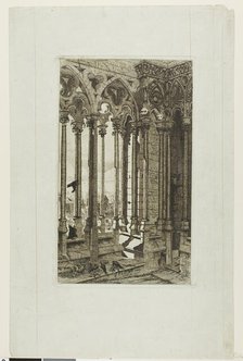 The Gallery of Notre-Dame, Paris, 1853. Creator: Edmond Gosselin.