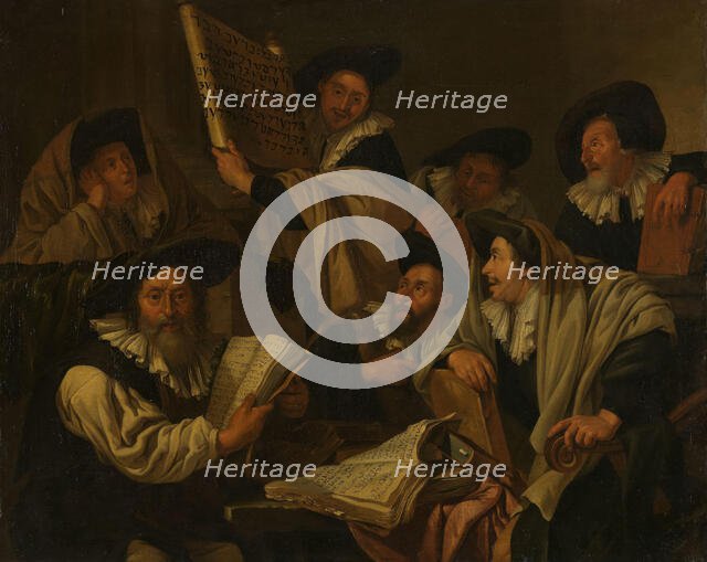 Benediction Being Read in the Synagogue, probably end of 1670s. Creator: Jacob Toorenvliet.