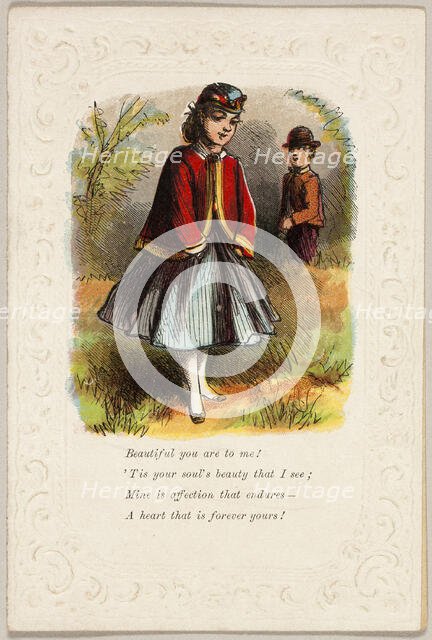 Beautiful You Are to Me (Valentine), 1860/69. Creator: Unknown.
