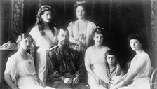 The Family of Tsar Nicholas II of Russia, 1910s.  Artist: Anon