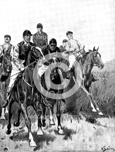 Making the Running - drawn by W. B. Wollen, 1895. Creator: George Meisenbach.