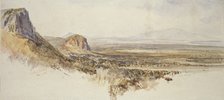 Distant View of Borghetto and Partenico, Sicily, 1847. Artist: Edward Lear.