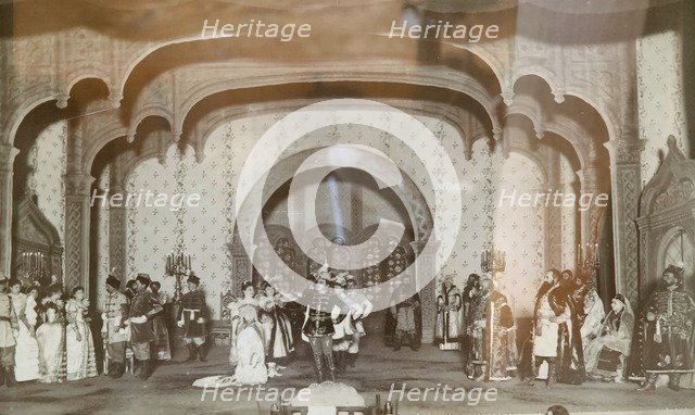 Scene from Alexander Ostrovsky's play 'False Dmitriy', Maly Theatre, Moscow, Russia, 1870s. Artist: Unknown