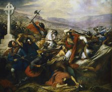 Charles Martel in the Battle of Tours , 1837. Creator: Steuben, Charles de (1788-1856).