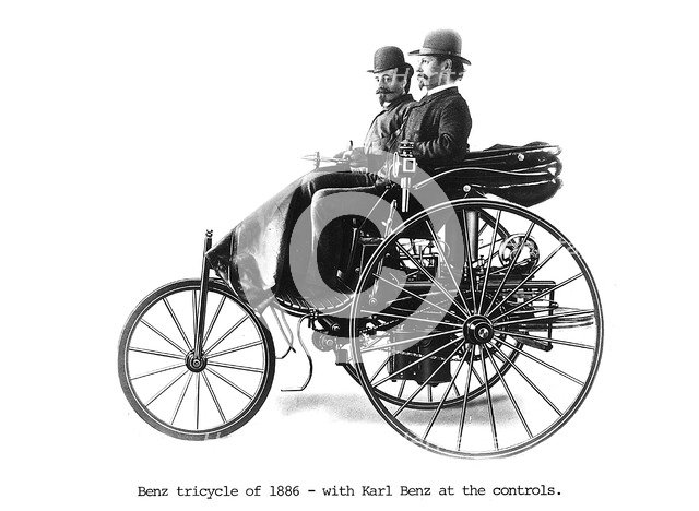Three-wheeled Benz motor car, 1886. Artist: Unknown