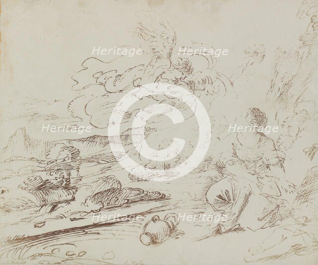 Hagar in the Desert, before March 1844. Creator: William Henry Fox Talbot.