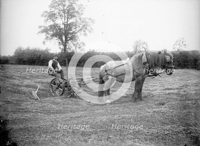 Horsedrawn agricultural machinery near Hellidon, Northamptonshire, c1873-c1923. Artist: Alfred Newton & Sons