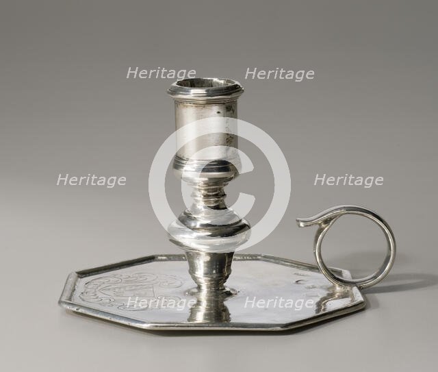 Hand Or Chamber Candlestick, 1693/94. Creator: Joseph Ward.