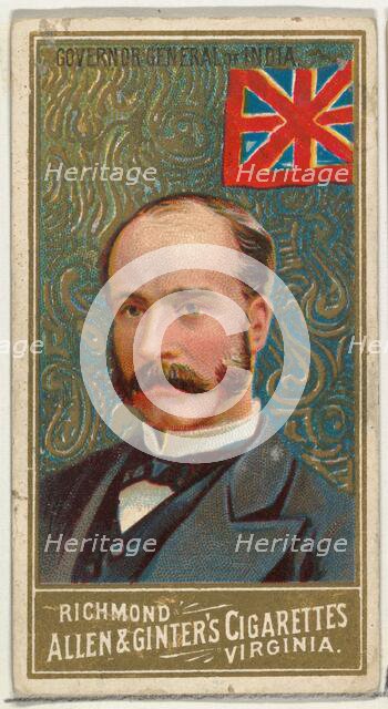 Governor General of India, from World's Sovereigns series (N34) for Allen & Ginter Cigaret..., 1889. Creator: Allen & Ginter.