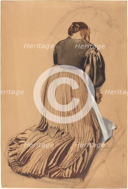 Kneeling Woman from Behind, c. 1909. Creator: Konrad Böse.