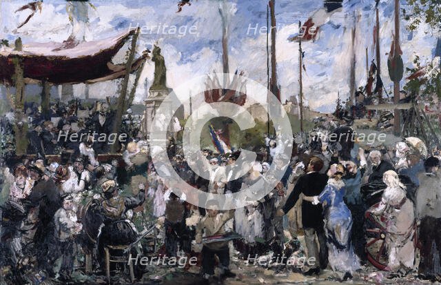 July 14, 1880, inauguration of the monument to the Republic, 1881. Creator: Alfred Philippe Roll.