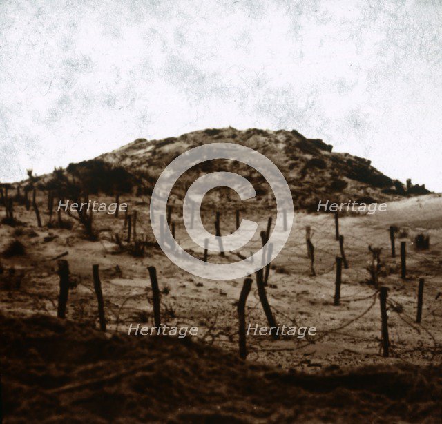 Trenches at Mamelon Vert, Nieuwpoort, Flanders, Belgium, c1914-c1918. Artist: Unknown.
