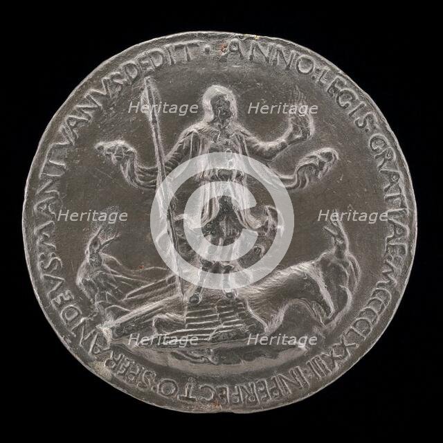 Man Standing on an Eagle [reverse], 1473. Creator: Sperandio Savelli.