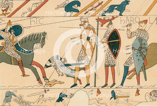 'Battle of Hastings & Death of Harold', (19th century?). Creator: Unknown.