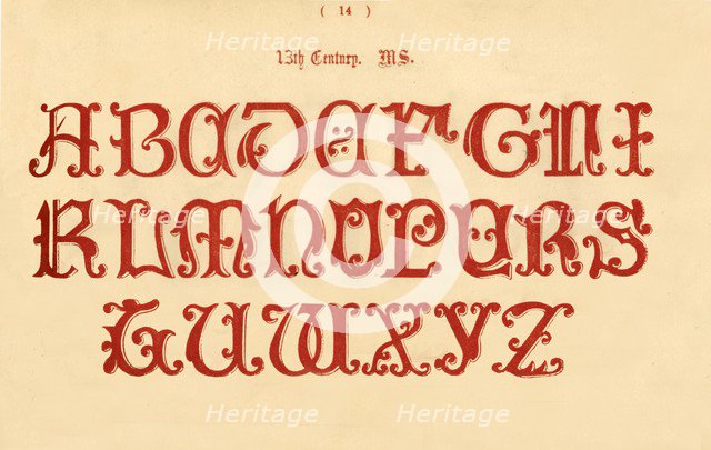 '13th Century. MS.', 1862. Artist: Unknown.