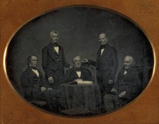 [Rev. Mr. Frederick T. Gray and Deacons of Old Bullfinch Street Church], ca. 1845. Creator: Attributed to John Adams Whipple.