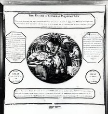 Death of General Washington (Handkerchief), United States, 1799/1800. Creator: Unknown.