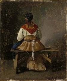 Seated peasant woman, mid-late 19th century. Creator: Nikolai Dmitrievich Dmitriev-Orenburgsky.