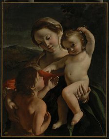 Madonna and Child with the Infant Saint John the Baptist, about 1630-1632. Creator: Giovanni Lanfranco.