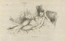Study from the Nude, Woman Asleep, 1890-94. Creator: Theodore Roussel.