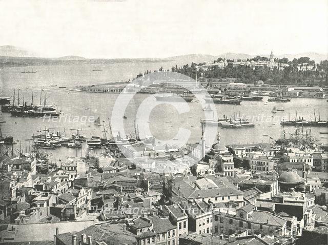 The entrance to the Golden Horn, Constantinople, Ottoman Empire, 1895.  Creator: W & S Ltd.