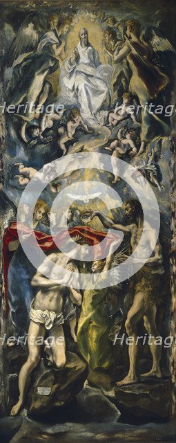 The Baptism of Christ, 1597-1600. Artist: El Greco, Dominico (1541-1614)