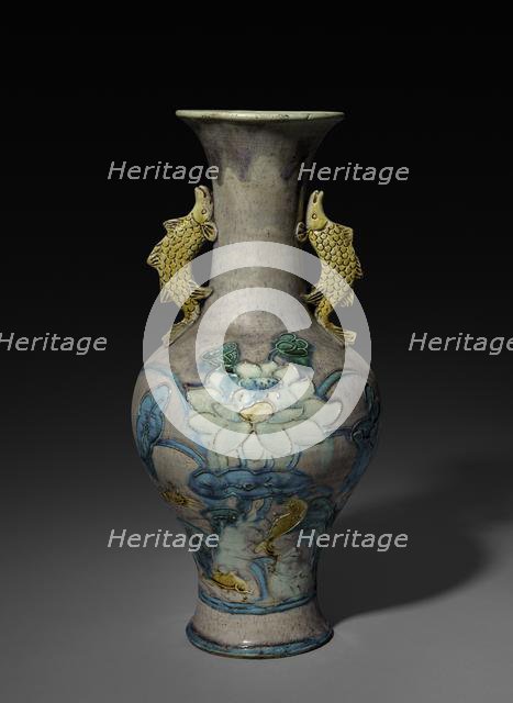 Beaker Vase: Fahua ware, 1368- 1644. Creator: Unknown.