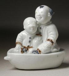 Rolling Toy in the Form of Two Chinese Boys (karako) in a Boat, Late 19th century. Creator: Unknown.