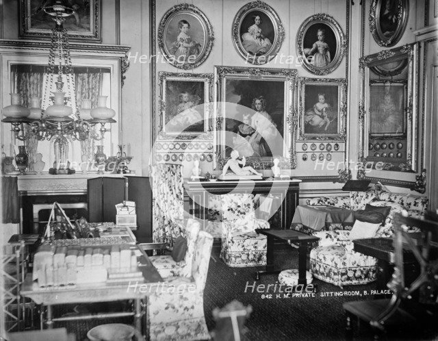 Queen Victoria's private sitting room, Buckingham Palace, London, c1870-c1900. Artist: York & Son