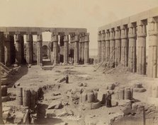 Inside First Court, Temple of Luxor, Looking South. Luxor, East Bank., between 1860 and 1903. Creator: Antonio Beato.