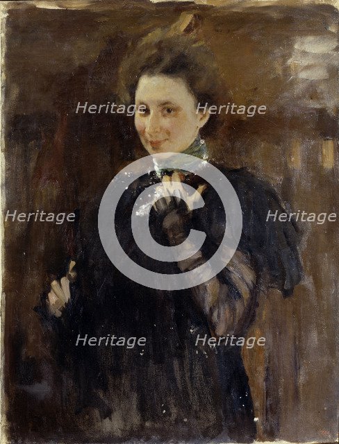 Portrait of Mara Oliv (1870-1963), 1895. Artist: Serov, Valentin Alexandrovich (1865-1911)