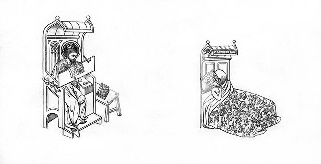 St Jude and King Ahaziah, second half of the 14th century, (1843).Artist: Henry Shaw