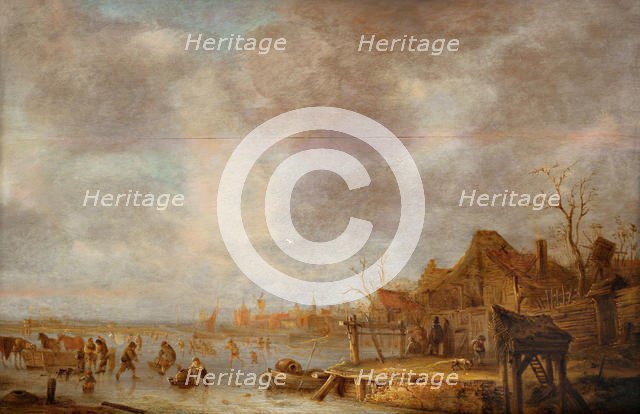 A winter day outside Haarlem, Between 1638 and 1640. Creator: Ostade, Isaac van  .