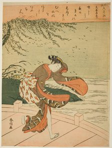 Fun'ya no Yasuhide, from the series "Allegory of the Six Poets (Furyu rokkasen)", c. 1768. Creator: Suzuki Harunobu.