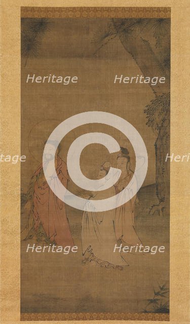 Shakyamuni coming down from the mountains, late 13th-early 14th century. Creator: Unknown.