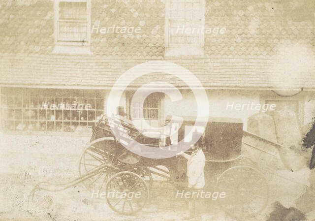 Men By Carriage in Street, 1850s. Creator: Unknown.