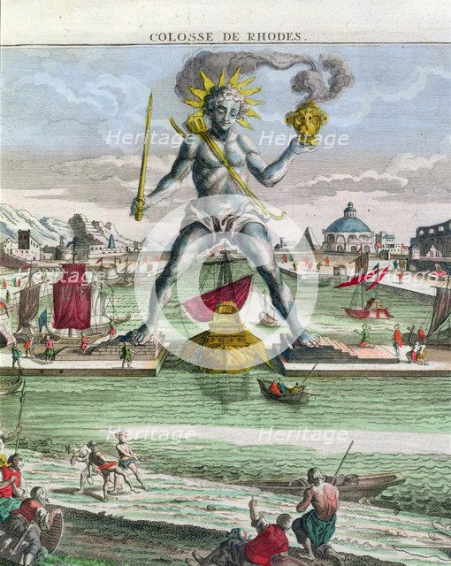 The Colossus of Rhodes, 18th century. Artist: Georg Balthasar Probst
