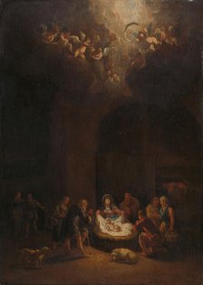 The Adoration of the Shepherds, c.1680. Creator: Peeter Bout.