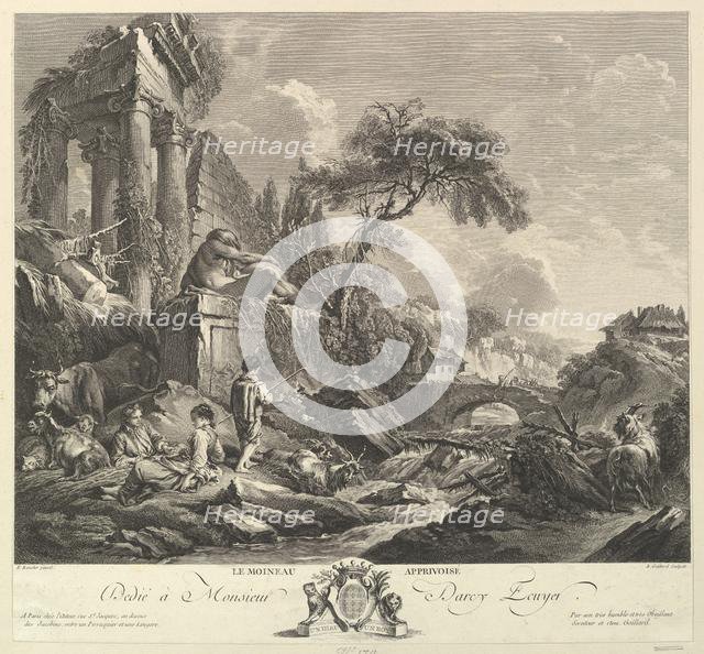 Le Moineau Apprivoisé (The Tame Sparrow), 18th century. Creator: Rene Gaillard.