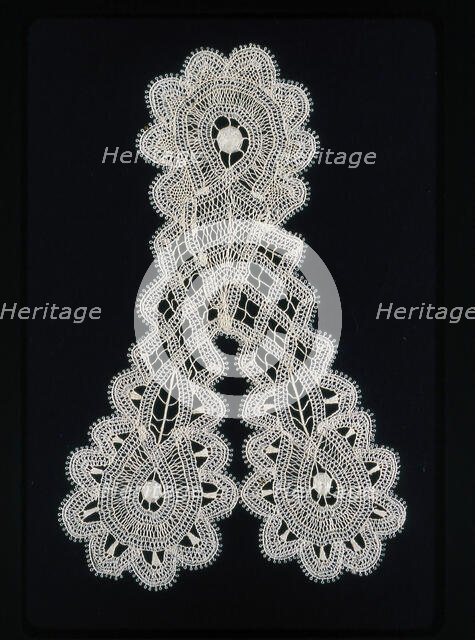 Jabot and Three Border Fragments, United States, 1876/78. Creator: Unknown.