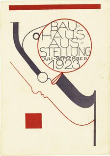 Bauhaus exhibition. Postcard, 1923. Creator: Schlemmer, Oskar (1888-1943).