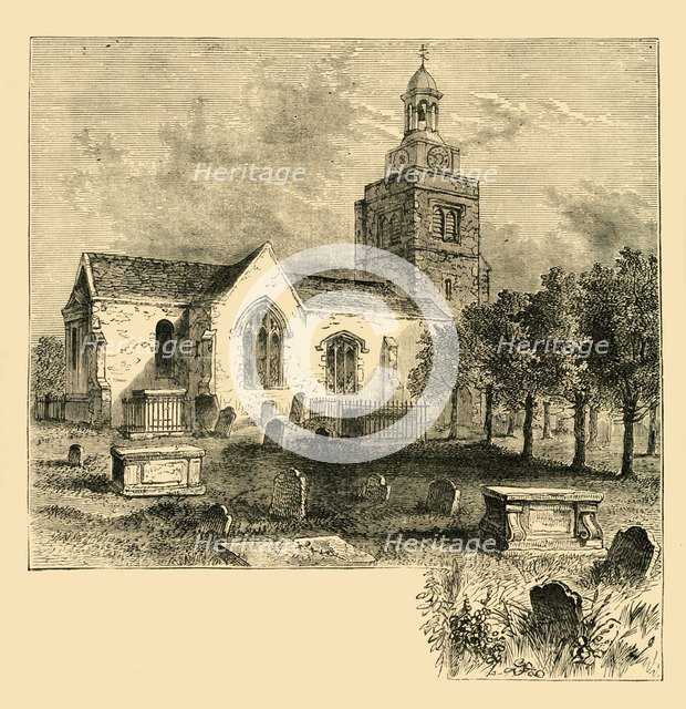 'Hammersmith Parish Church, in 1820', (c1878). Creator: Unknown.