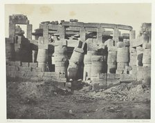 Palais de Karnak, Salle Hypostyle Prise au Nord; Thèbes, 1849/51, printed 1852. Creator: Maxime du Camp.
